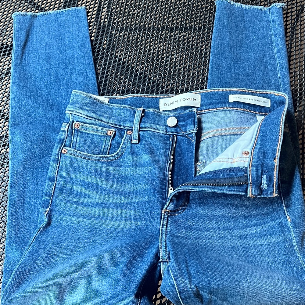 Denim Forum The Nico Mid Rise skinny crop jeans
